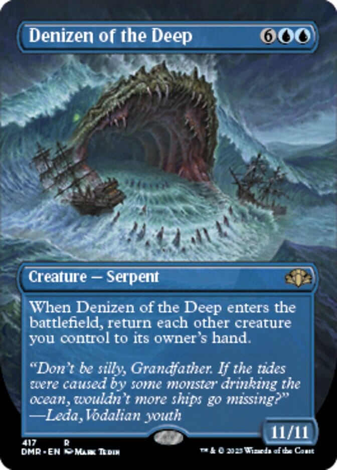 Denizen of the Deep (Borderless Alternate Art) [Dominaria Remastered] MTG Single Magic: The Gathering  | Multizone: Comics And Games