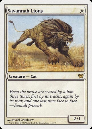 Savannah Lions [Ninth Edition] MTG Single Magic: The Gathering  | Multizone: Comics And Games