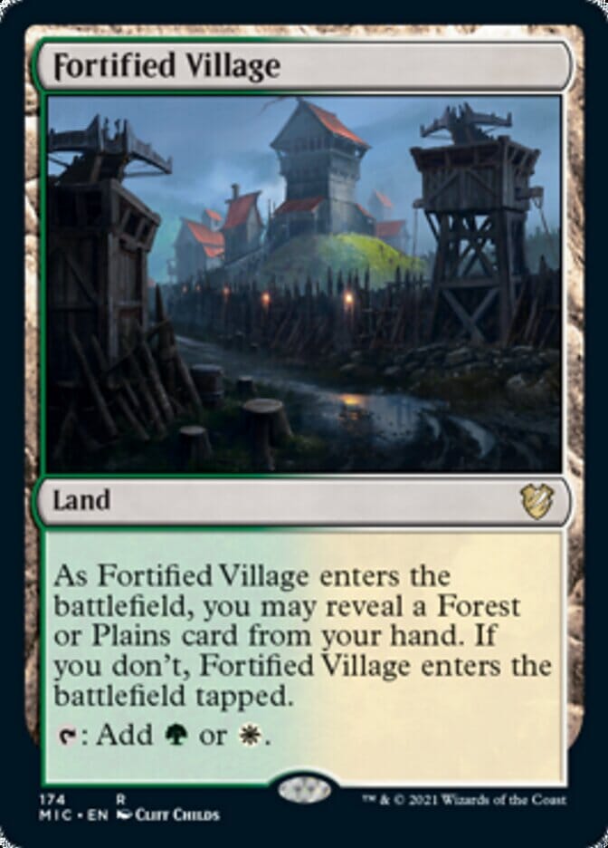Fortified Village [Innistrad: Midnight Hunt Commander] MTG Single Magic: The Gathering  | Multizone: Comics And Games