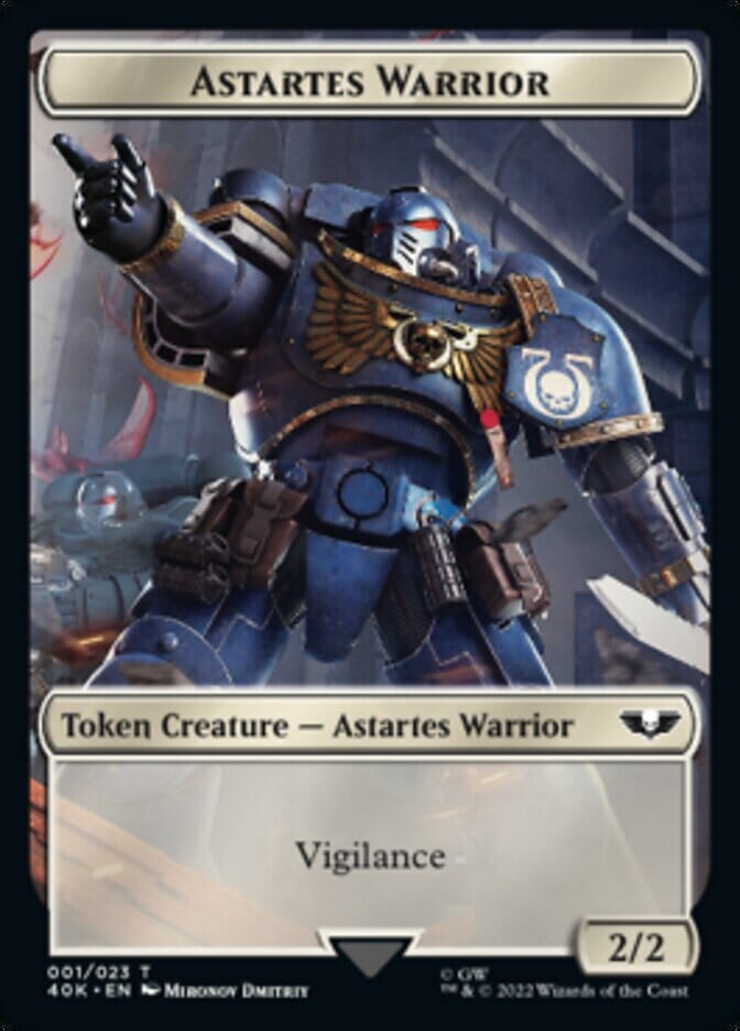 Astartes Warrior (001) // Clue Double-sided Token [Universes Beyond: Warhammer 40,000 Tokens] MTG Single Magic: The Gathering  | Multizone: Comics And Games