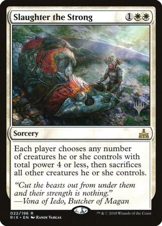 Slaughter the Strong [Rivals of Ixalan Promos] MTG Single Magic: The Gathering  | Multizone: Comics And Games