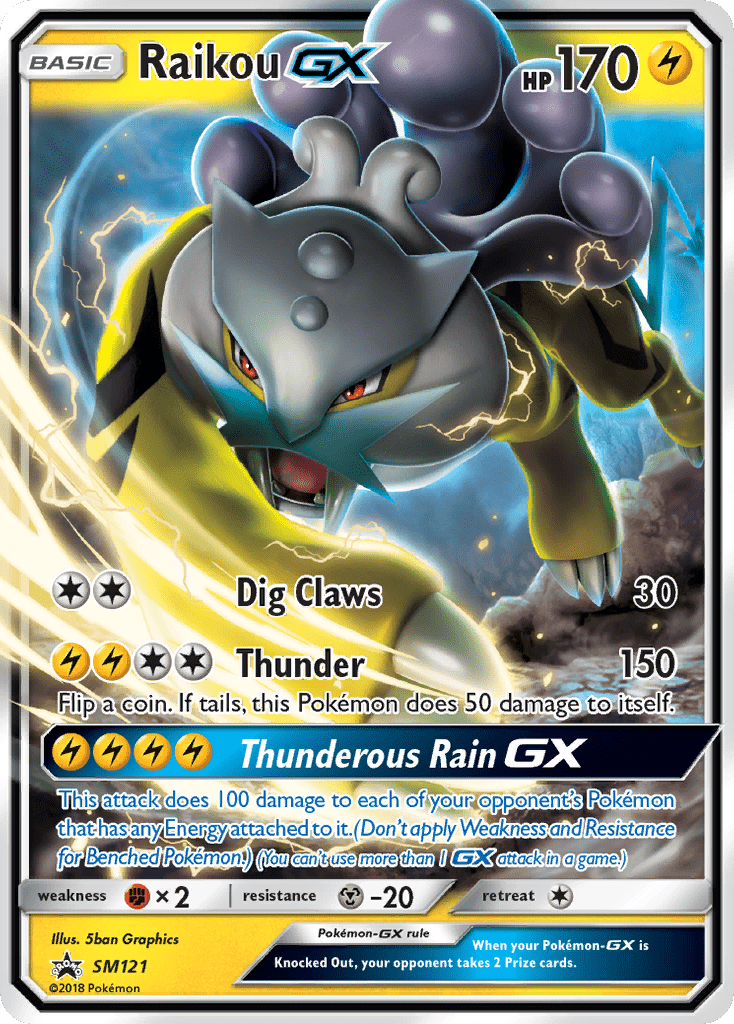 Raikou GX (SM121) [Sun & Moon: Black Star Promos] Pokemon Single Pokémon  | Multizone: Comics And Games