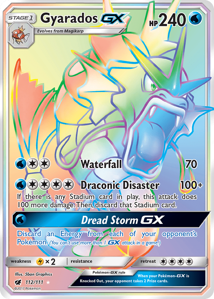 Gyarados GX (112/111) [Sun & Moon: Crimson Invasion] Pokemon Single Pokémon  | Multizone: Comics And Games
