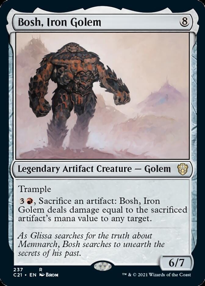 Bosh, Iron Golem [Commander 2021] MTG Single Magic: The Gathering  | Multizone: Comics And Games