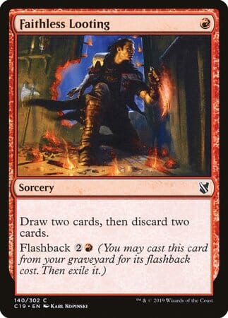 Faithless Looting [Commander 2019] MTG Single Magic: The Gathering  | Multizone: Comics And Games