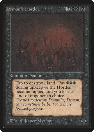 Demonic Hordes [Limited Edition Beta] MTG Single Magic: The Gathering  | Multizone: Comics And Games