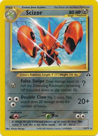 Scizor (29/75) [Neo Discovery Unlimited] Pokemon Single Pokémon  | Multizone: Comics And Games