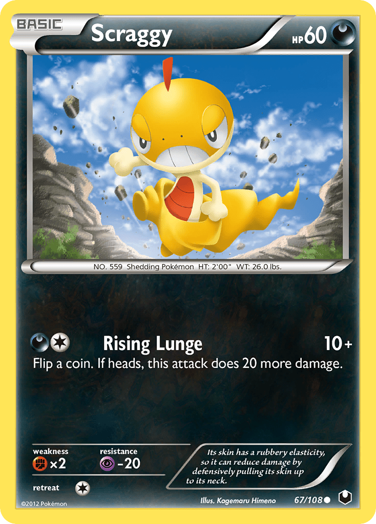 Scraggy (67/108) [Black & White: Dark Explorers] Pokemon Single Pokémon  | Multizone: Comics And Games