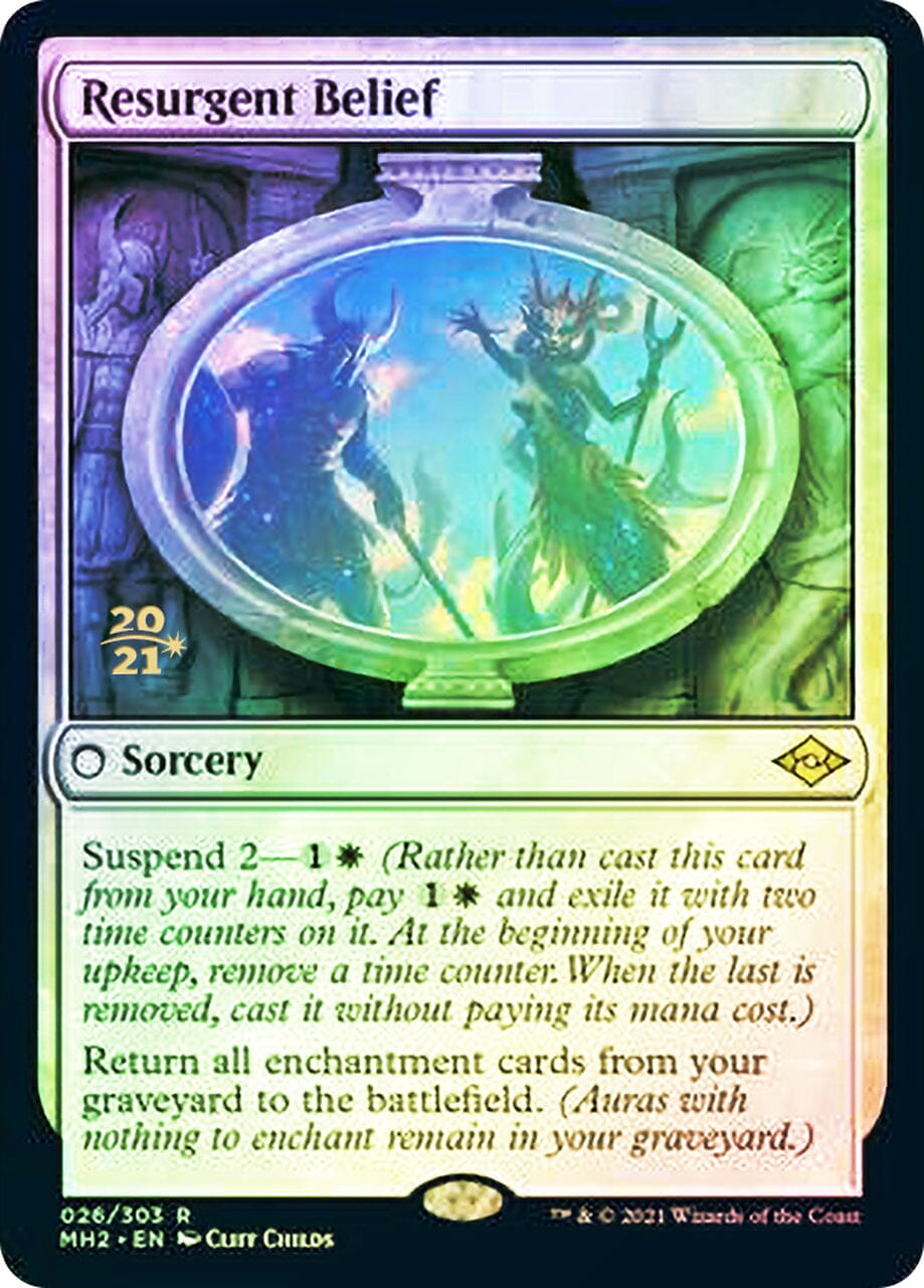 Resurgent Belief [Modern Horizons 2 Prerelease Promos] MTG Single Magic: The Gathering  | Multizone: Comics And Games