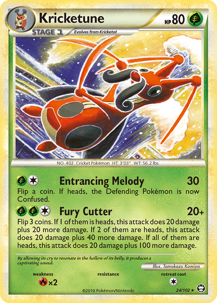 Kricketune (24/102) [HeartGold & SoulSilver: Triumphant] Pokemon Single Pokémon  | Multizone: Comics And Games
