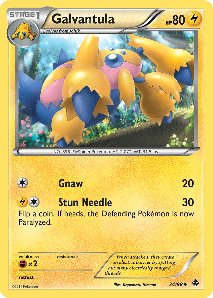 Galvantula (34/98) [Black & White: Emerging Powers] Pokemon Single Pokémon  | Multizone: Comics And Games