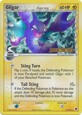 Gligar (16/101) (Delta Species) (Stamped) [EX: Dragon Frontiers] Pokemon Single Pokémon  | Multizone: Comics And Games