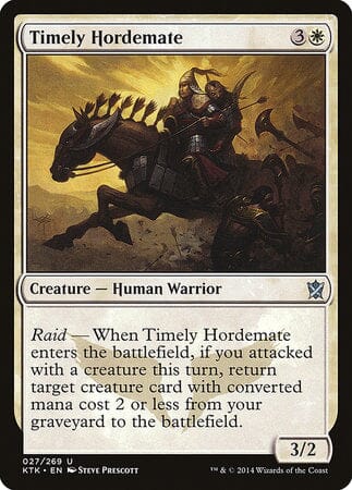 Timely Hordemate [Khans of Tarkir] MTG Single Magic: The Gathering  | Multizone: Comics And Games