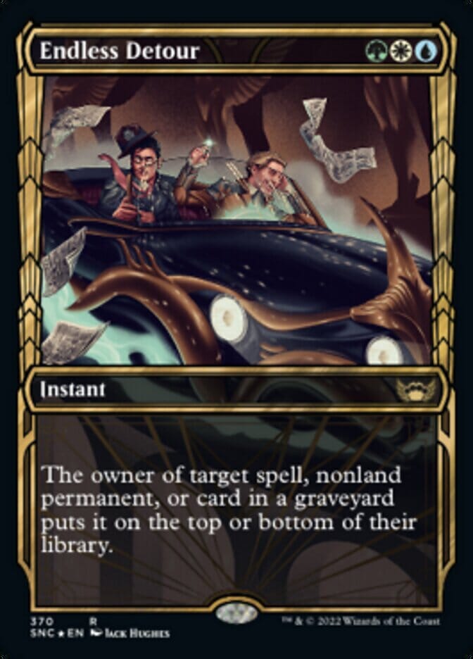 Endless Detour (Showcase Golden Age Gilded Foil) [Streets of New Capenna] MTG Single Magic: The Gathering  | Multizone: Comics And Games