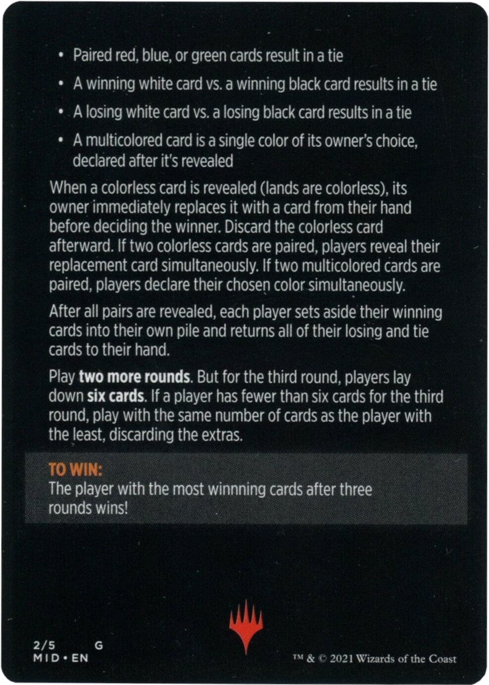 Day Vs. Night (Magic Minigame) [Innistrad: Midnight Hunt Minigame] MTG Single Magic: The Gathering  | Multizone: Comics And Games