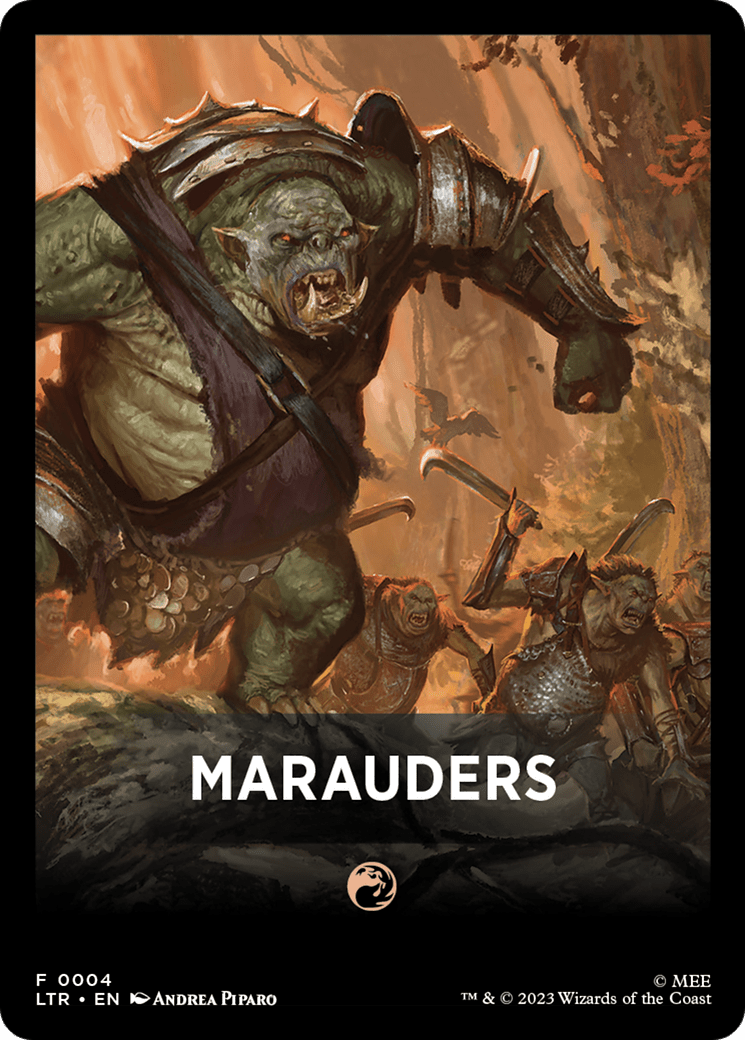 Marauders Theme Card [The Lord of the Rings: Tales of Middle-Earth Tokens] MTG Single Magic: The Gathering  | Multizone: Comics And Games