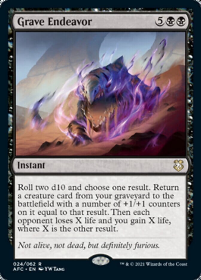 Grave Endeavor [Dungeons & Dragons: Adventures in the Forgotten Realms Commander] MTG Single Magic: The Gathering  | Multizone: Comics And Games