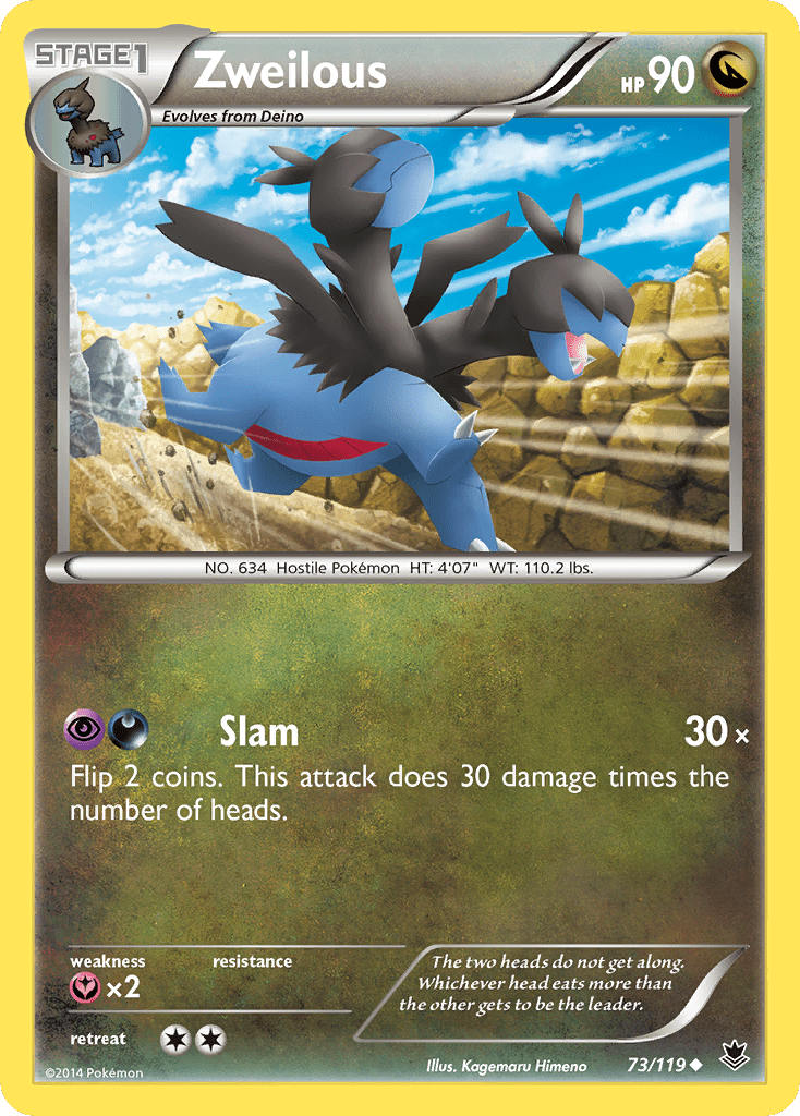 Zweilous (73/119) [XY: Phantom Forces] Pokemon Single Pokémon  | Multizone: Comics And Games