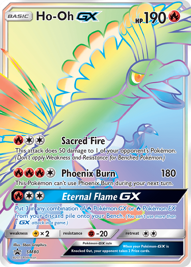 Ho-Oh GX (SM80) [Sun & Moon: Black Star Promos] Pokemon Single Pokémon  | Multizone: Comics And Games