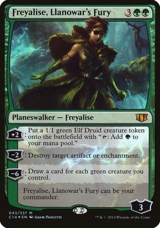 Freyalise, Llanowar's Fury (Commander 2014) [Commander 2014 Oversized] MTG Single Magic: The Gathering  | Multizone: Comics And Games