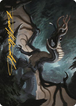 Brainstealer Dragon Art Card (Gold-Stamped Signature) [Commander Legends: Battle for Baldur's Gate Art Series] MTG Single Magic: The Gathering  | Multizone: Comics And Games
