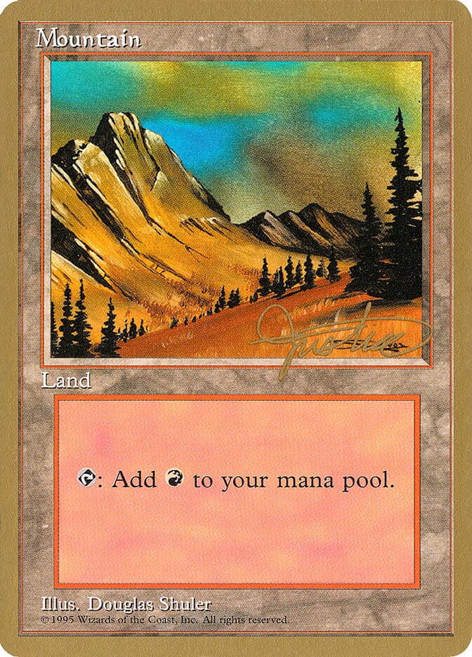 Mountain (mj375) (Mark Justice) [Pro Tour Collector Set] MTG Single Magic: The Gathering  | Multizone: Comics And Games