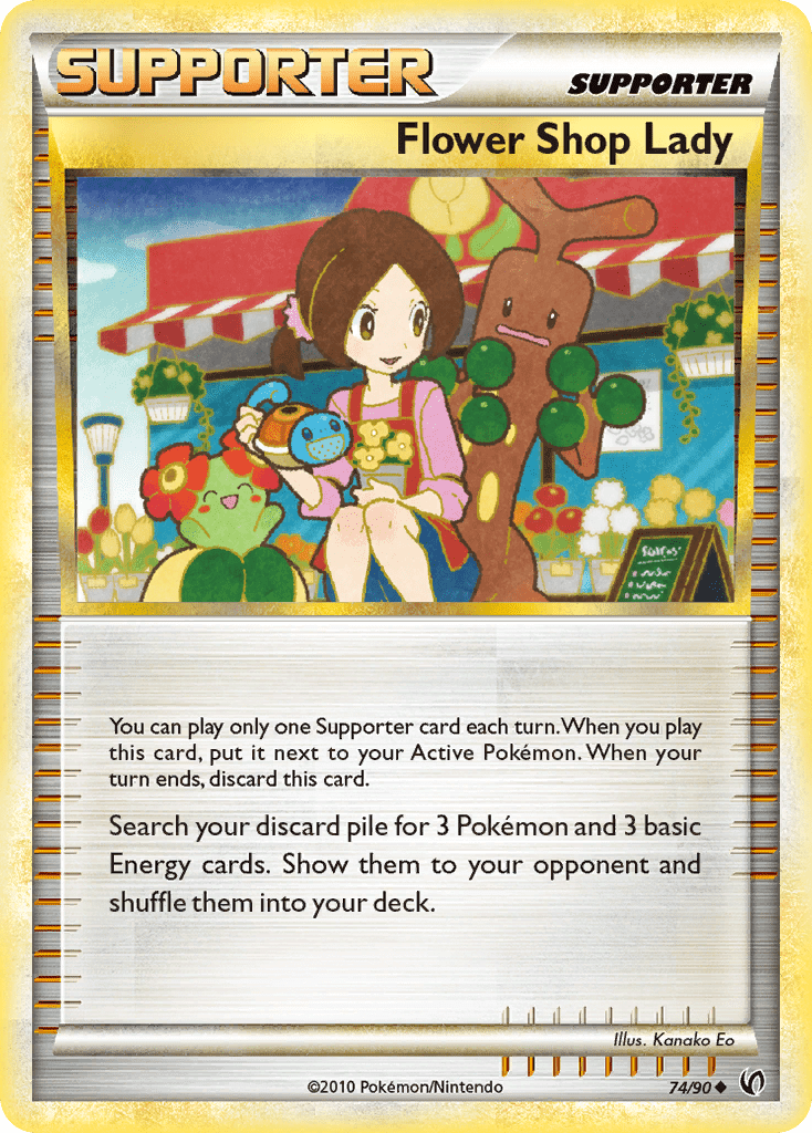 Flower Shop Lady (74/90) [HeartGold & SoulSilver: Undaunted] Pokemon Single Pokémon  | Multizone: Comics And Games