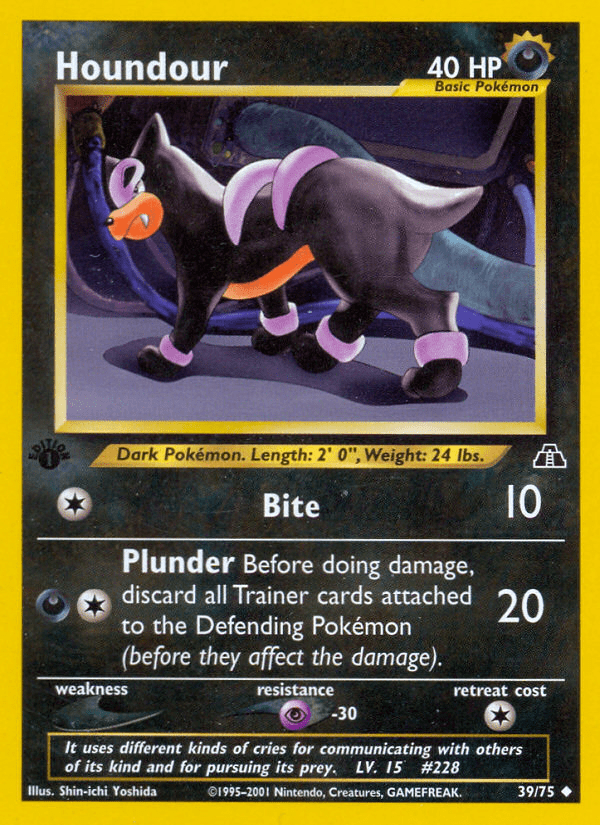 Houndour (39/75) [Neo Discovery 1st Edition] Pokemon Single Pokémon  | Multizone: Comics And Games