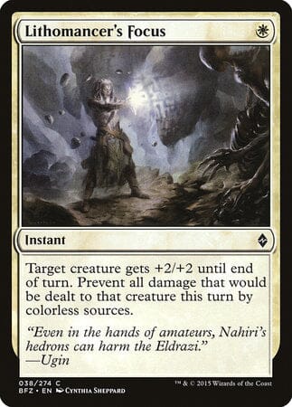 Lithomancer's Focus [Battle for Zendikar] MTG Single Magic: The Gathering  | Multizone: Comics And Games