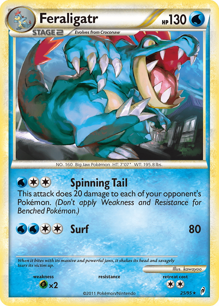 Feraligatr (25/95) [HeartGold & SoulSilver: Call of Legends] Pokemon Single Pokémon  | Multizone: Comics And Games
