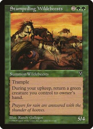 Stampeding Wildebeests [Visions] MTG Single Magic: The Gathering  | Multizone: Comics And Games