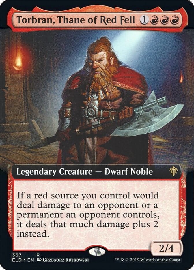 Torbran, Thane of Red Fell (Extended Art) [Throne of Eldraine] MTG Single Magic: The Gathering  | Multizone: Comics And Games