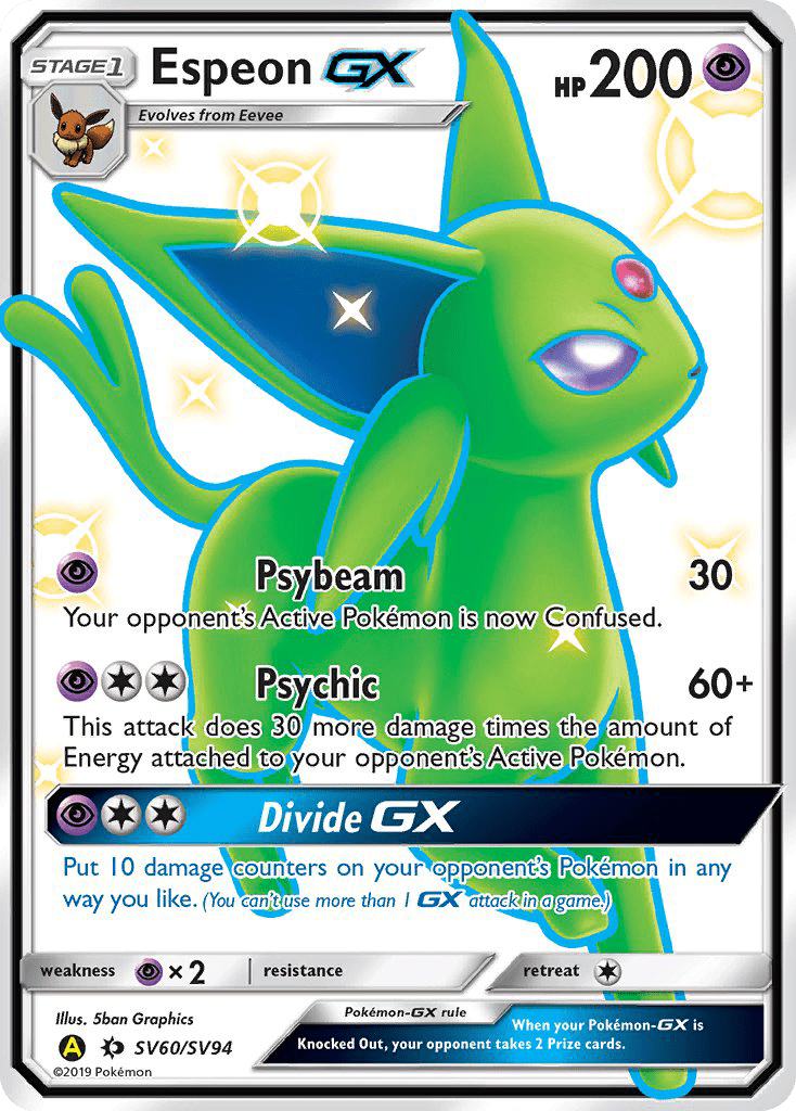 Espeon GX (SV60/SV94) [Sun & Moon: Hidden Fates - Shiny Vault] Pokemon Single Pokémon  | Multizone: Comics And Games