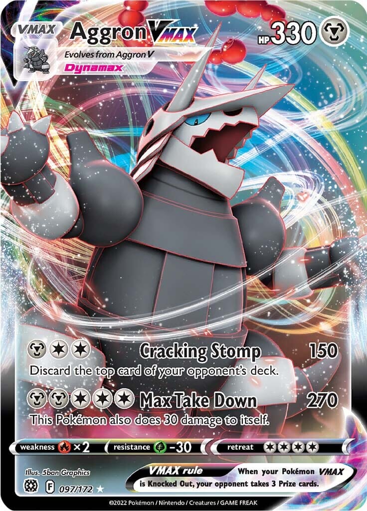Aggron VMAX (097/172) [Sword & Shield: Brilliant Stars] Pokemon Single Pokémon  | Multizone: Comics And Games