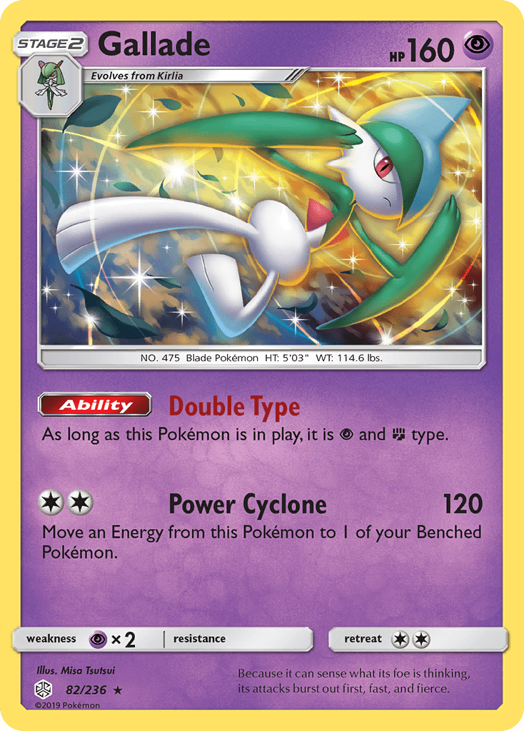 Gallade (82/236) [Sun & Moon: Cosmic Eclipse] Pokemon Single Pokémon  | Multizone: Comics And Games