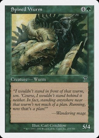 Spined Wurm [Seventh Edition] MTG Single Magic: The Gathering  | Multizone: Comics And Games
