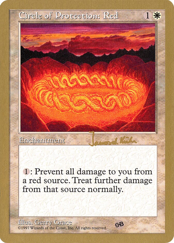 Circle of Protection: Red (Janosch Kuhn) (SB) [World Championship Decks 1997] MTG Single Magic: The Gathering  | Multizone: Comics And Games