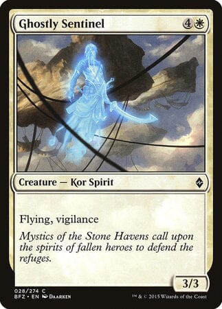 Ghostly Sentinel [Battle for Zendikar] MTG Single Magic: The Gathering  | Multizone: Comics And Games