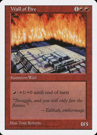 Wall of Fire [Fifth Edition] MTG Single Magic: The Gathering  | Multizone: Comics And Games