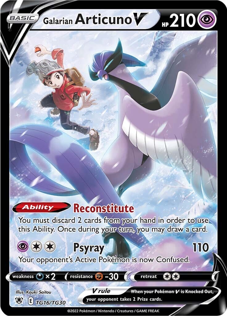 Galarian Articuno V (TG16/TG30) [Sword & Shield: Astral Radiance] Pokemon Single Pokémon  | Multizone: Comics And Games