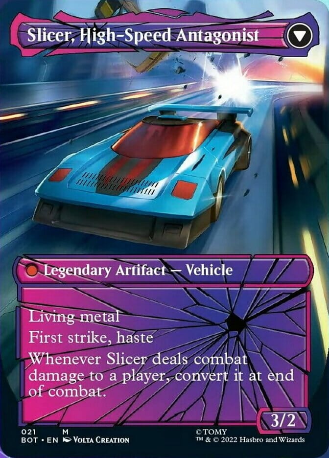 Slicer, Hired Muscle // Slicer, High-Speed Antagonist (Shattered Glass) [Universes Beyond: Transformers] MTG Single Magic: The Gathering  | Multizone: Comics And Games