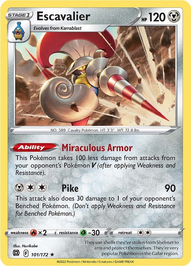 Escavalier (101/172) [Sword & Shield: Brilliant Stars] Pokemon Single Pokémon  | Multizone: Comics And Games
