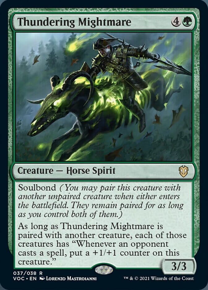 Thundering Mightmare [Innistrad: Crimson Vow Commander] MTG Single Magic: The Gathering  | Multizone: Comics And Games