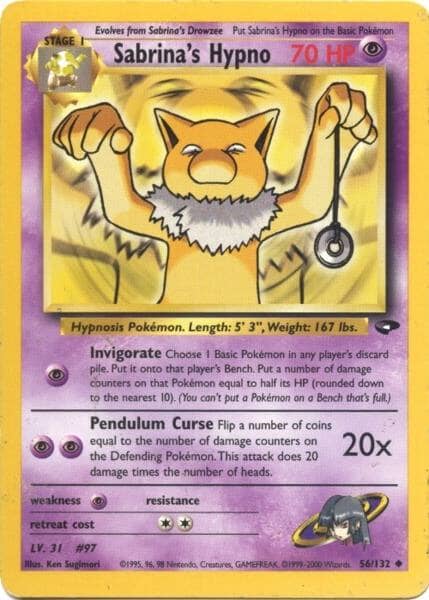 Sabrina's Hypno (56/132) [Gym Challenge Unlimited] Pokemon Single Pokémon  | Multizone: Comics And Games