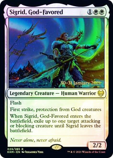 Sigrid, God-Favored [Kaldheim Prerelease Promos] MTG Single Magic: The Gathering  | Multizone: Comics And Games