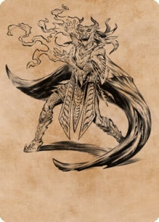 Livaan, Cultist of Tiamat Art Card [Commander Legends: Battle for Baldur's Gate Art Series] MTG Single Magic: The Gathering  | Multizone: Comics And Games