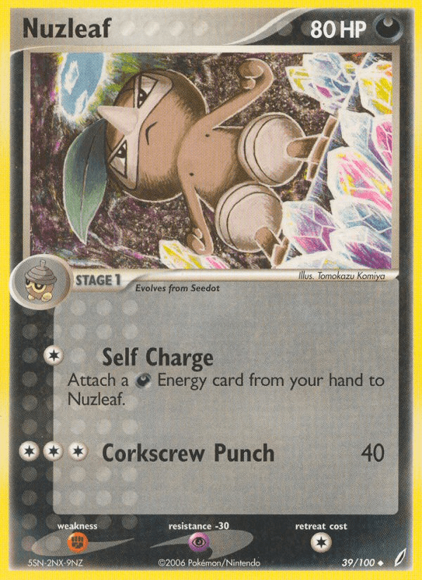 Nuzleaf (39/100) [EX: Crystal Guardians] Pokemon Single Pokémon  | Multizone: Comics And Games