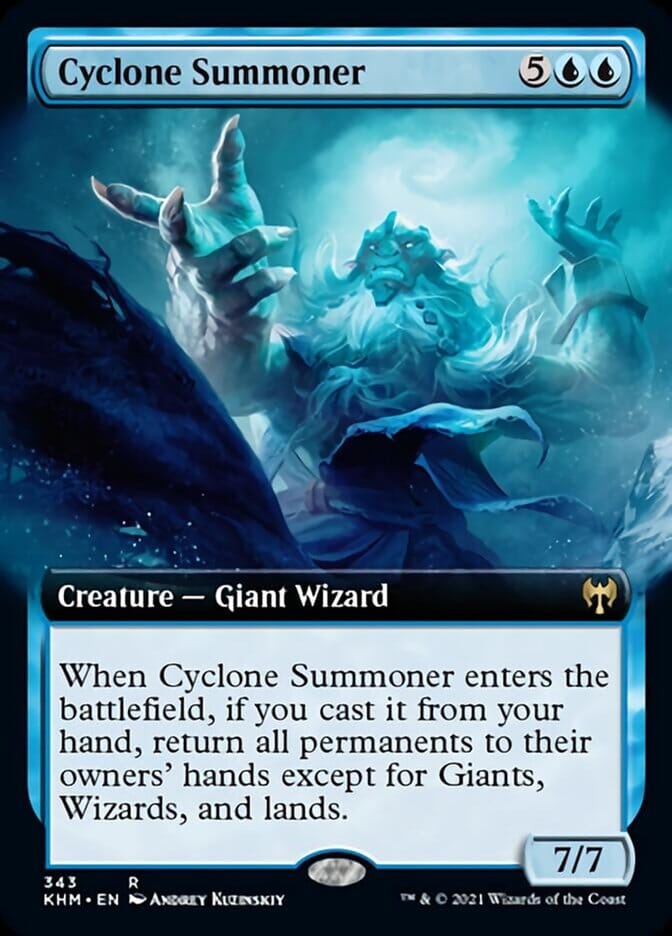 Cyclone Summoner (Extended Art) [Kaldheim] MTG Single Magic: The Gathering  | Multizone: Comics And Games