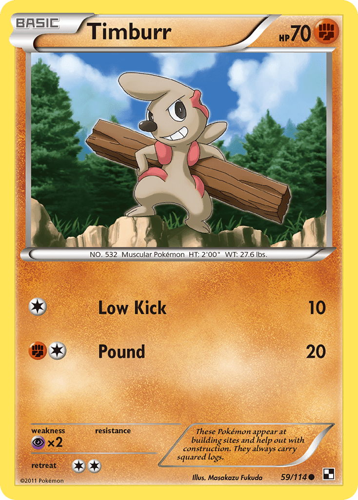 Timburr (59/114) [Black & White: Base Set] Pokemon Single Pokémon  | Multizone: Comics And Games