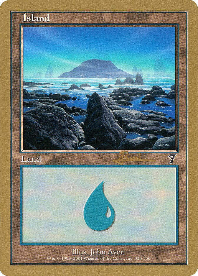Island (ar334) (Antoine Ruel) [World Championship Decks 2001] MTG Single Magic: The Gathering  | Multizone: Comics And Games